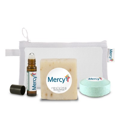 Personal Spa Set in Compact Mesh Bag with Sewn-in Tag