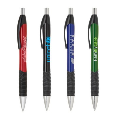 SlickClick Rubber-Grip Pen Click Action Pen