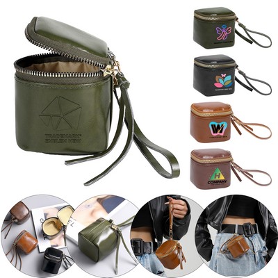 PU Mini Coin Purse W/ Wrist Strap