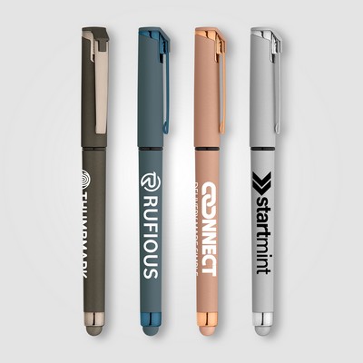 Islander Softy Monochrome Metallic Stylus Gel Pen - Silkscreen